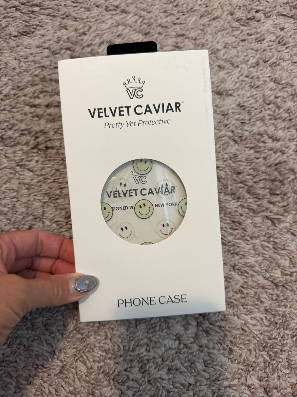 NIB Velvet Caviar Apple iPhone 14 Pro Smiley Face Phone Case